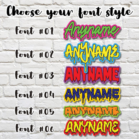 Custom Graffiti Name Sticker: Personalized Die-Cut Vinyl Decal Sticker for Water Bottle, Laptop, Cup, Toolboxes