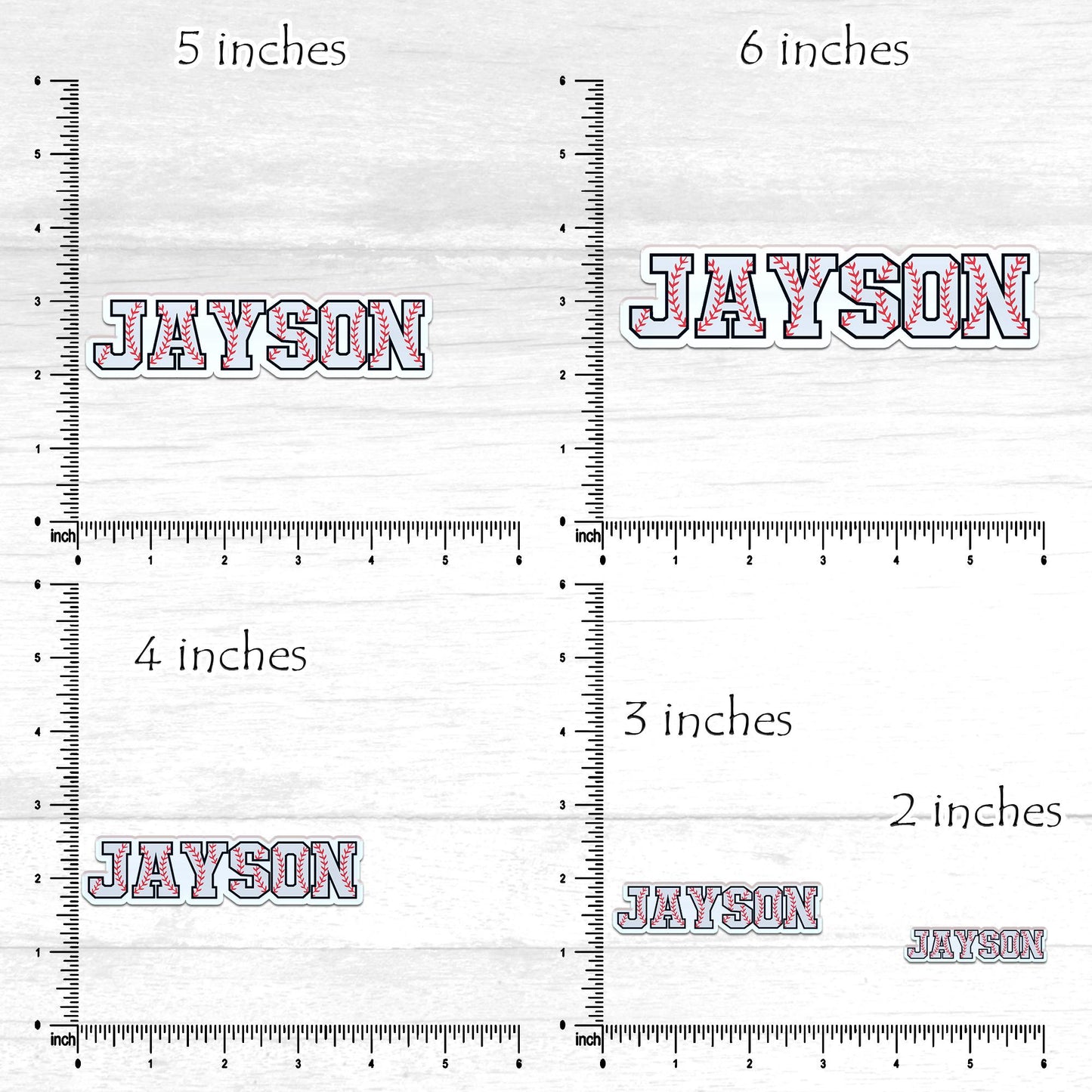 Custom Baseball Name Sticker: Personalized Vinyl Decal for Baseball Helmet, Laptop, Water Bottle, Softball Sticker