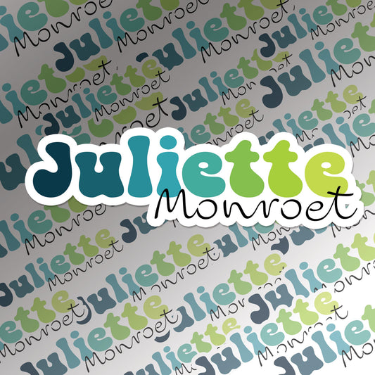 Custom Full Name Sticker, Personalized Waterproof Vinyl Sticker Name for Water Bottles, Laptops, Pack-bags and more for girls, ladies