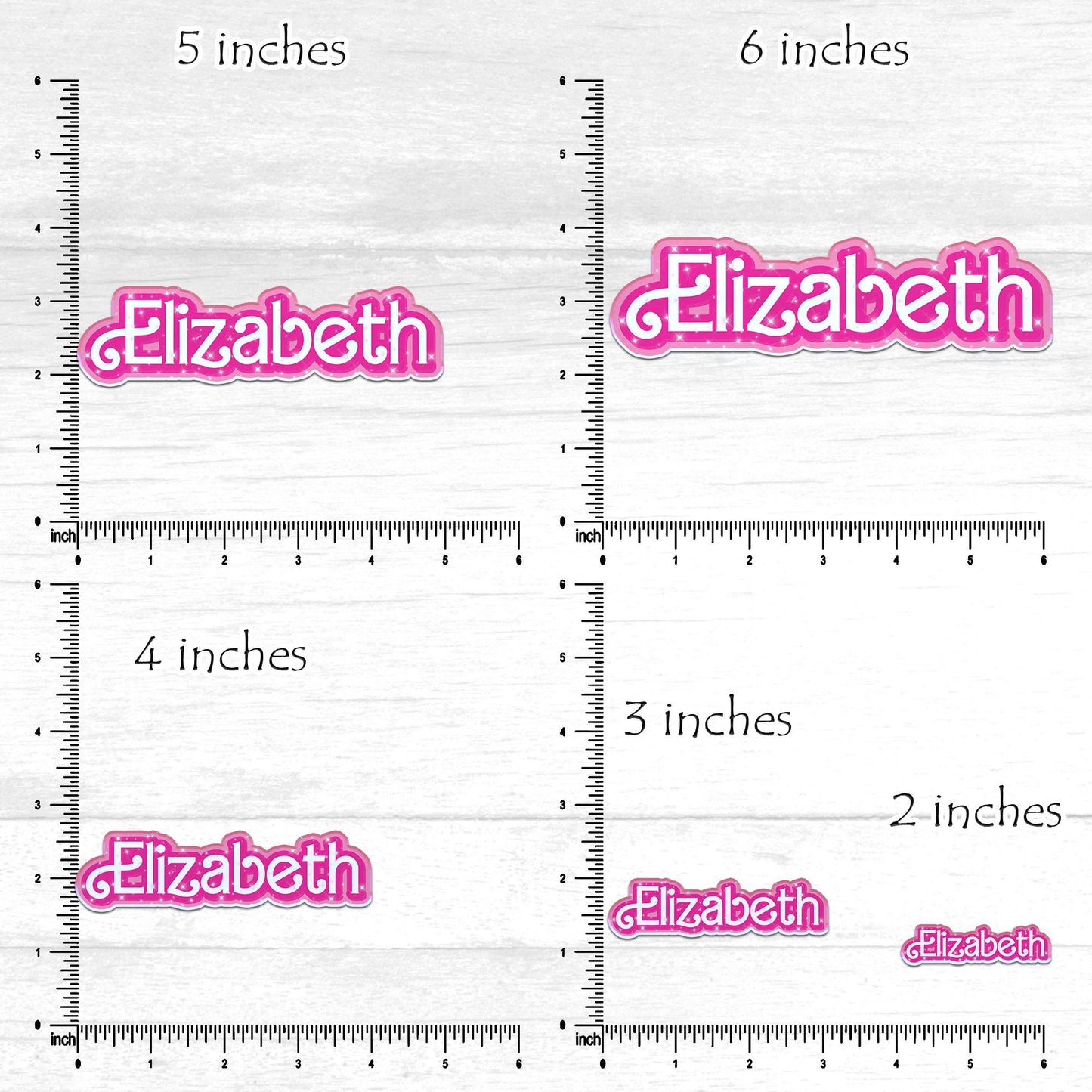 Personalized Name Sticker: Vintage Pink Doll Waterproof Vinyl Decal