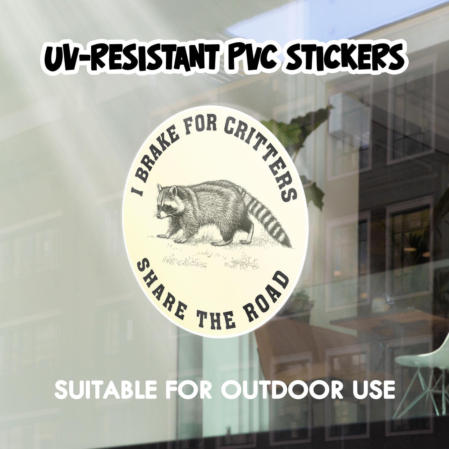 I Brake For Critters Sticker Waterproof Vinyl Decal for Car Helmet Funny Bumper Stickers