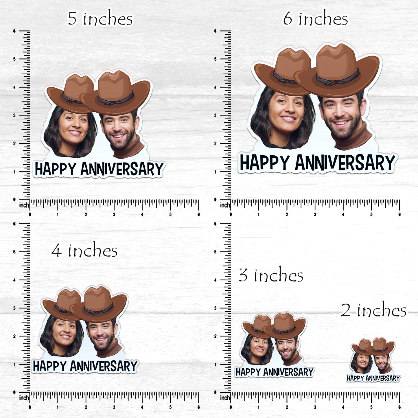 Personalized Cowboy Photo Stickers: Custom Party Favors