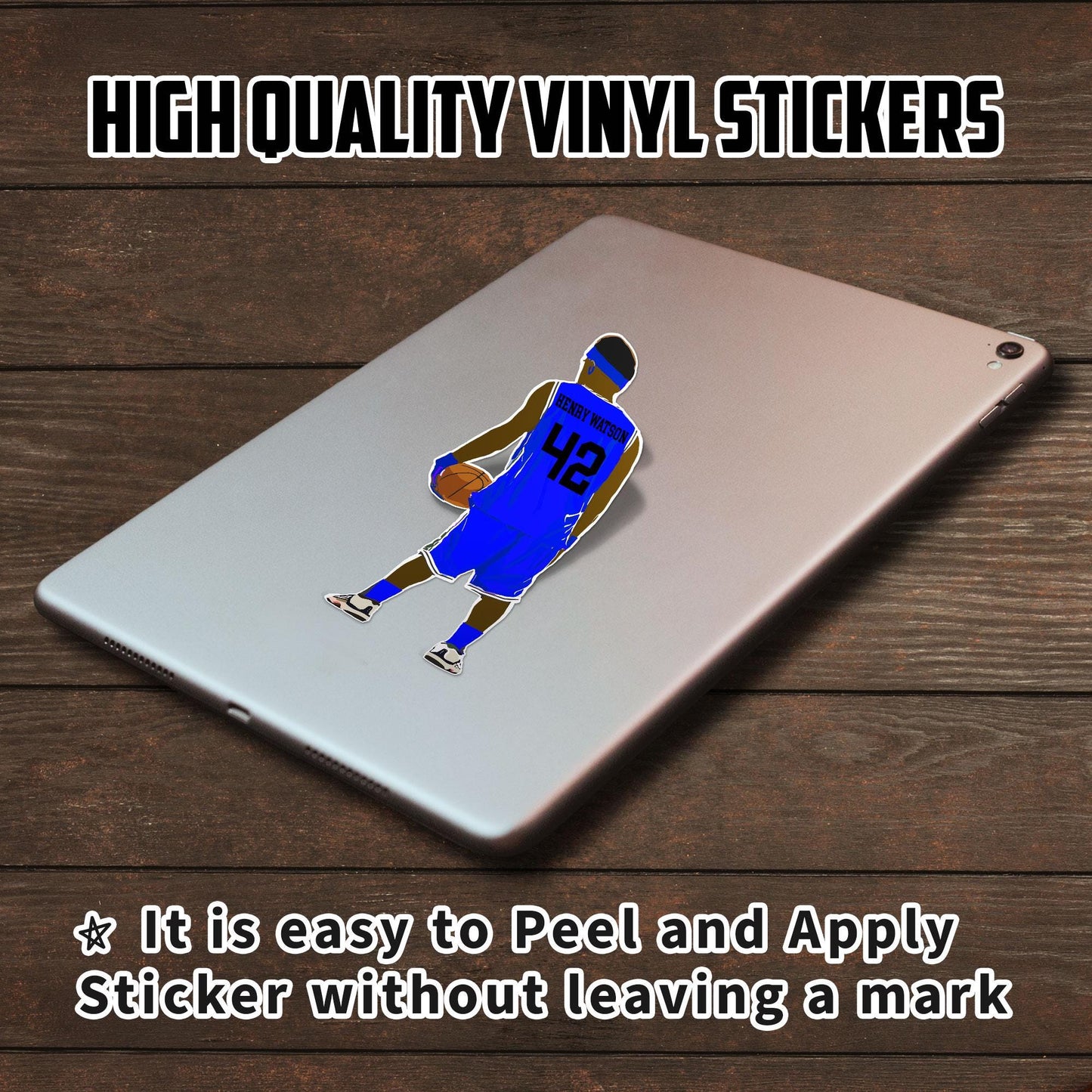 Personalized Basketball Player Sticker: Custom Name & Number Decal
