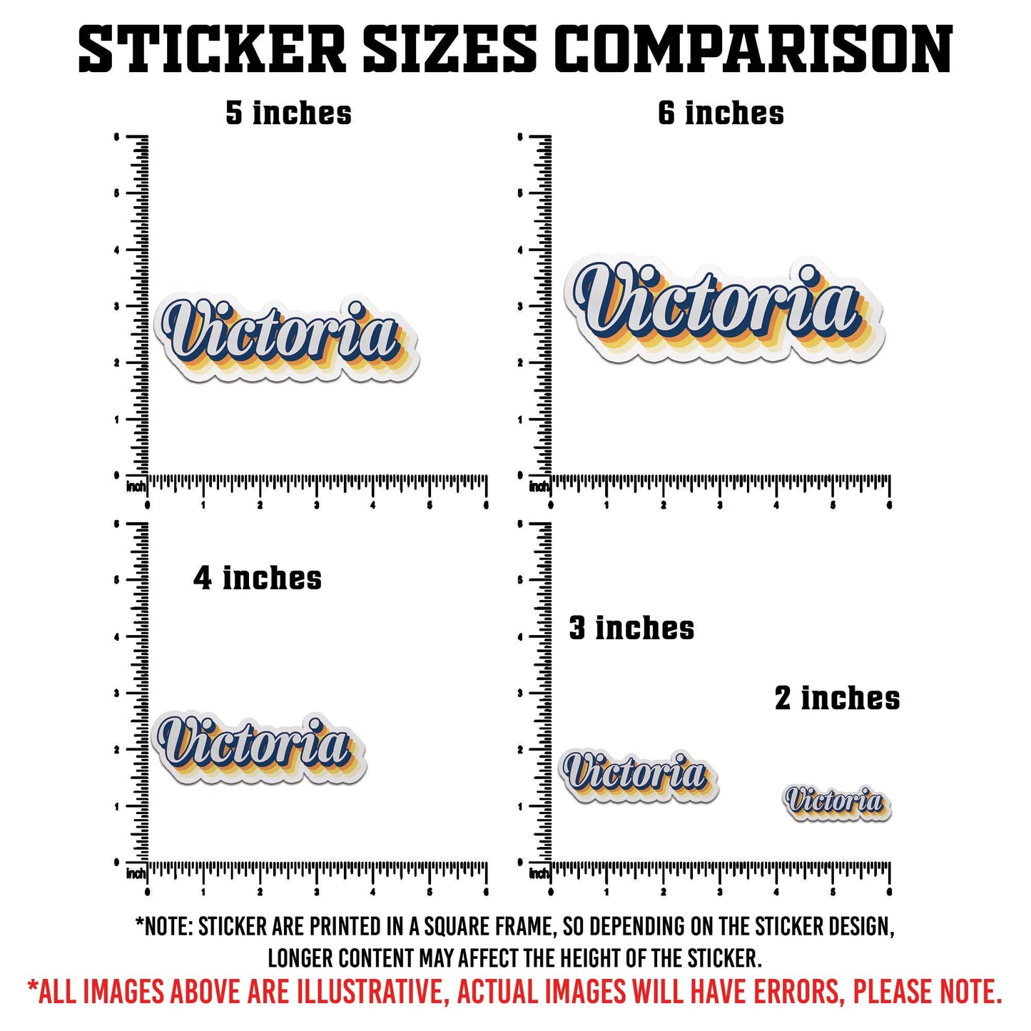 Custom Stickers with Lettering, Personalized Vinyl Decals - Waterproof Name Labels for Water Bottles, Laptops, Planners