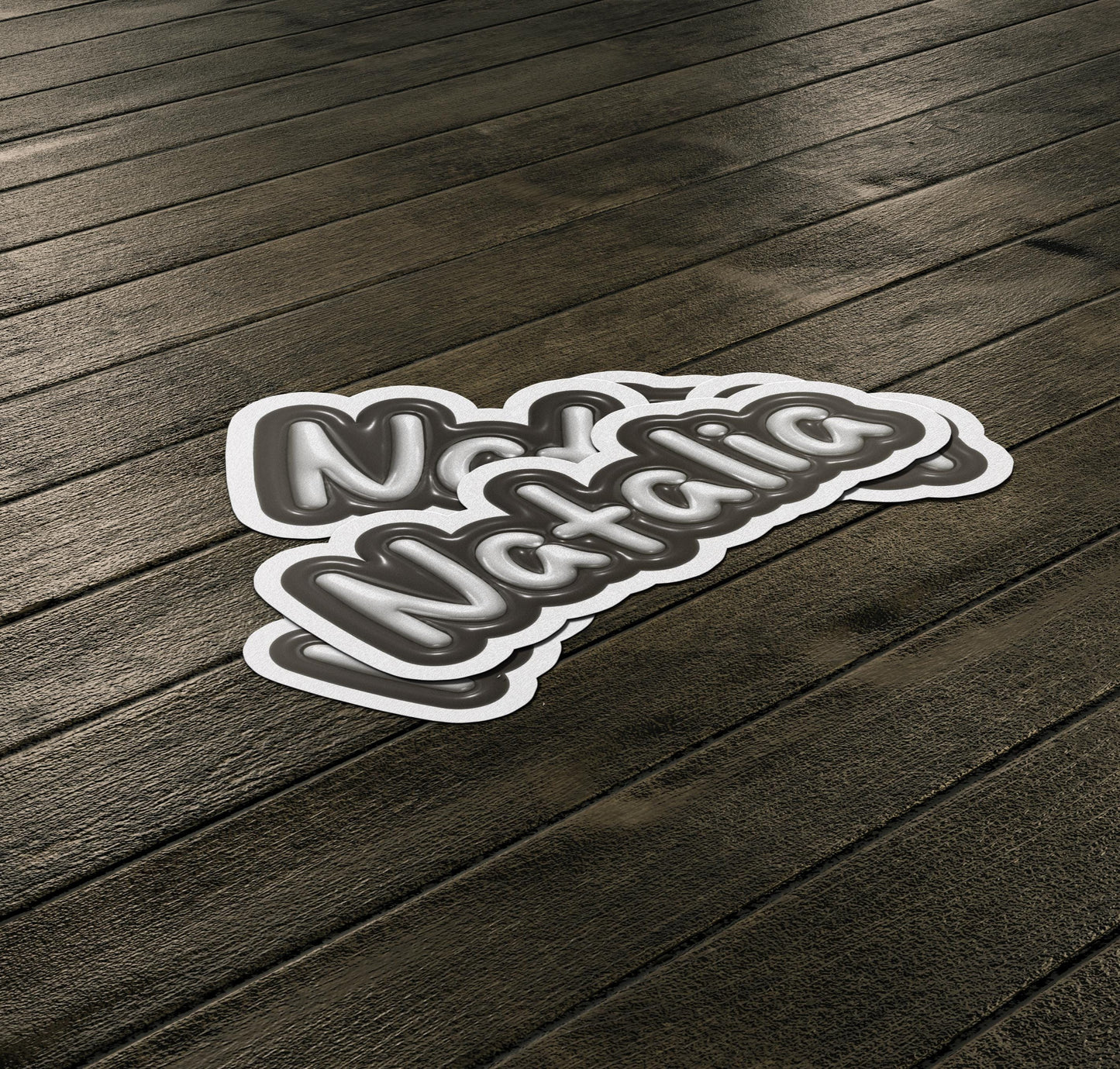 Personalized Waterproof Name Sticker: 3D Style, Hand Lettered Vinyl Decal