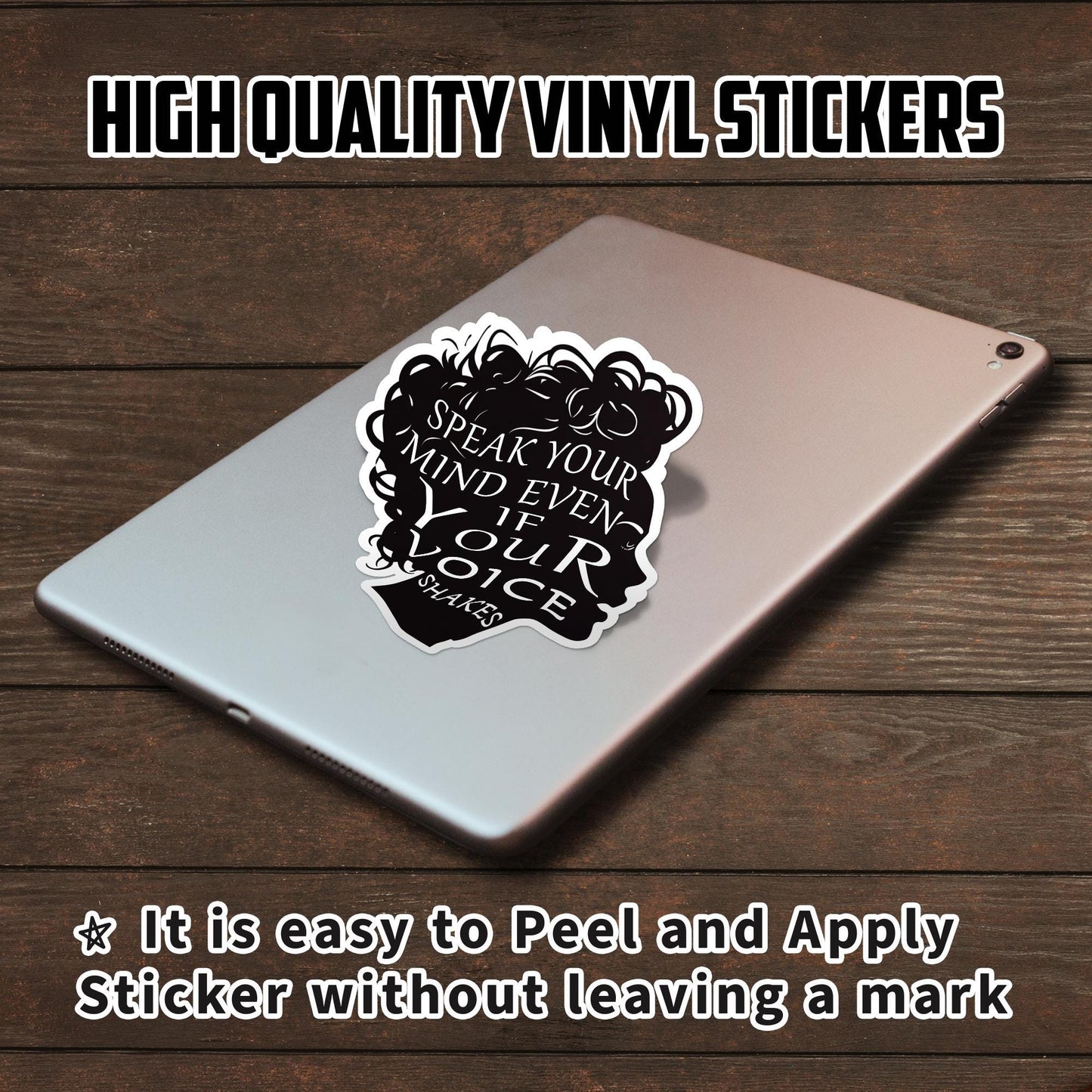 Speak Your Mind RBG Quote Sticker: Feminist Vinyl Decal