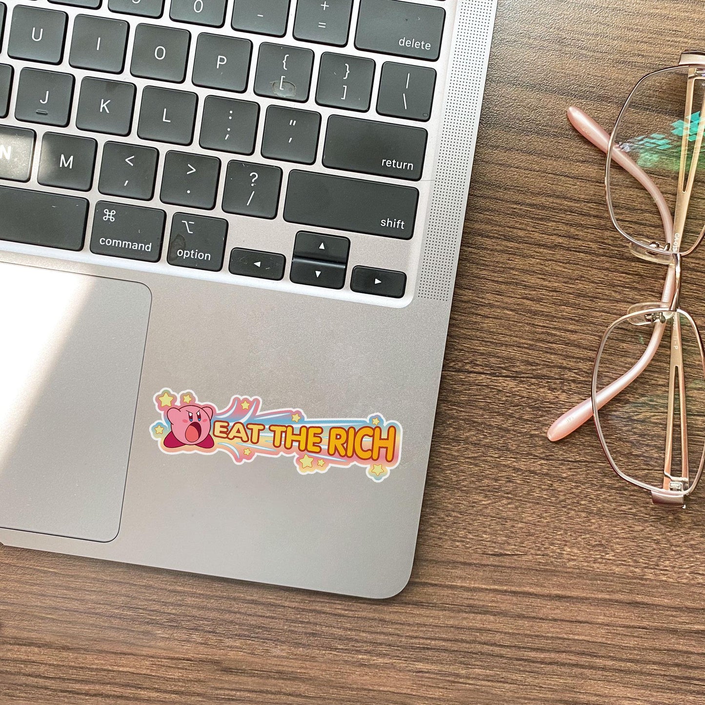 Eat The Rich Sticker: Weatherproof Vinyl Decal for Laptop, Water Bottle