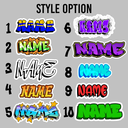 Custom Graffiti Name Sticker: Personalized Water Bottle Decal