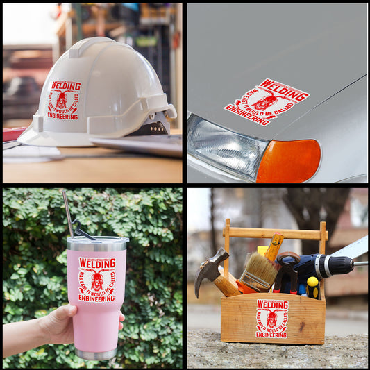 If Welding Was Easy It Would Be Called Engineering Sticker Worker Humor Stickers Waterproof Vinyl Decals for Car Truck Laptop Helmet Water Bottles Bicycle Luggage Stickers
