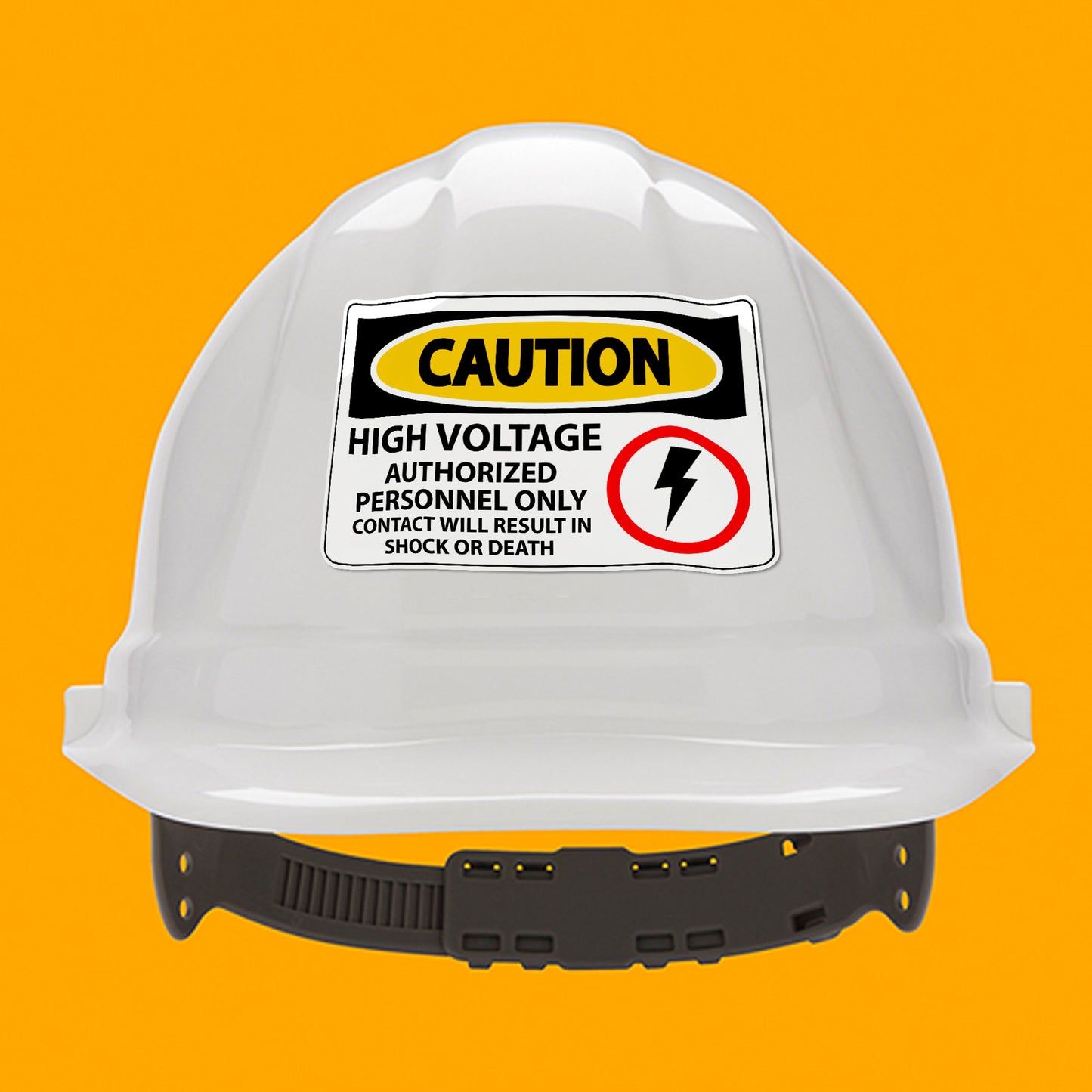 Caution High Voltage Stickers Shock Or Death Warning Eliectrician Stickers Waterproof Vinyl Decals for Car Truck Laptop Helmet Water Bottles Bicycle Luggage Stickers
