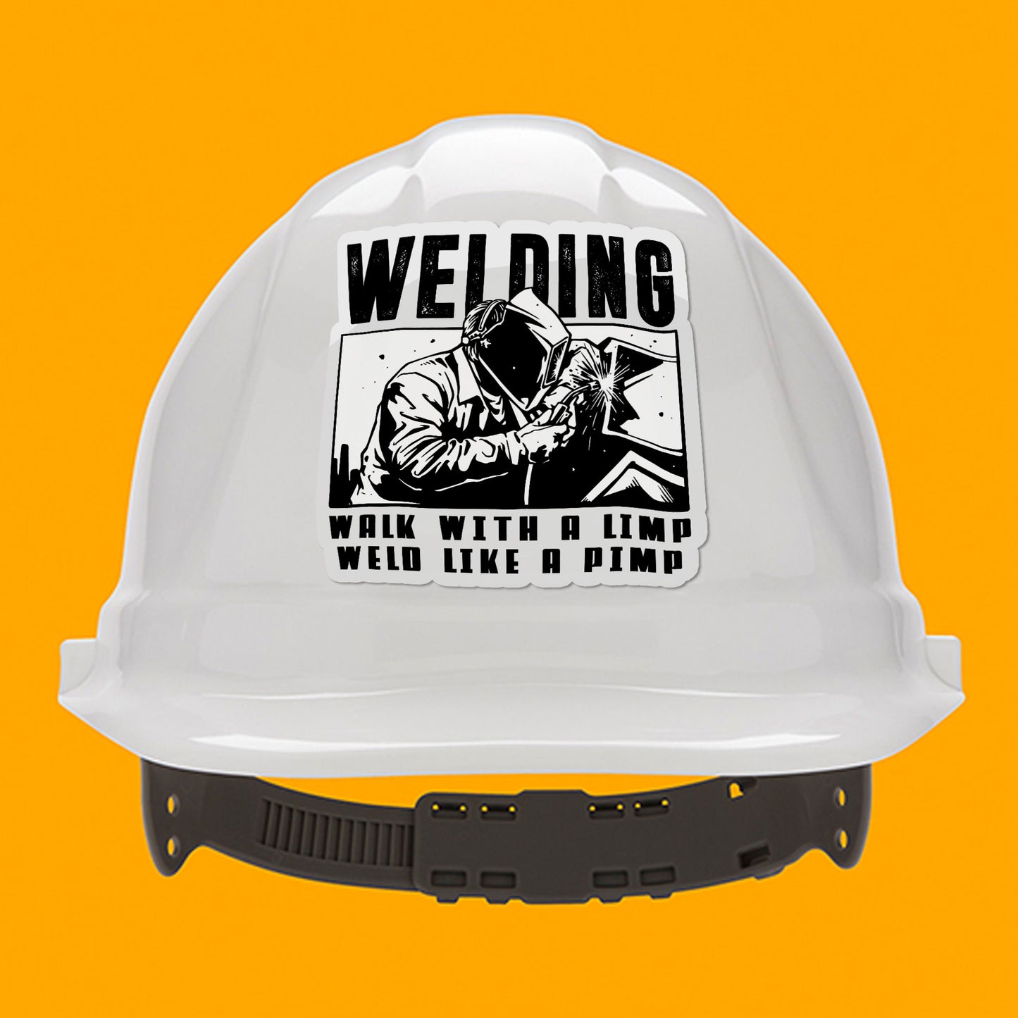 Welding Walk With A Limp Weld Like A Pimp Sticker Blue Collar Engineer Welder Stickers Waterproof Vinyl Decals for Car Truck Laptop Helmet Water Bottles Bicycle Luggage Stickers