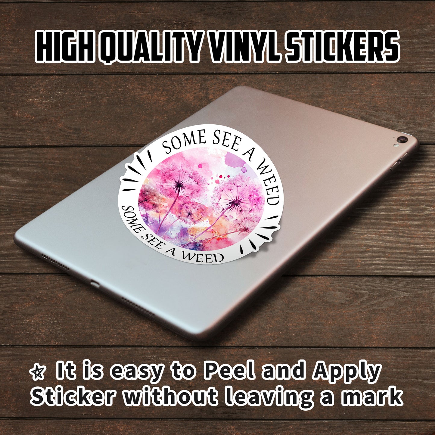Some See A Weed Others See A Wish Stickers Dandelion Choose Gratitude Stickers Waterproof Vinyl Decals for Car Truck Laptop Helmet Water Bottles Bicycle Luggage Stickers