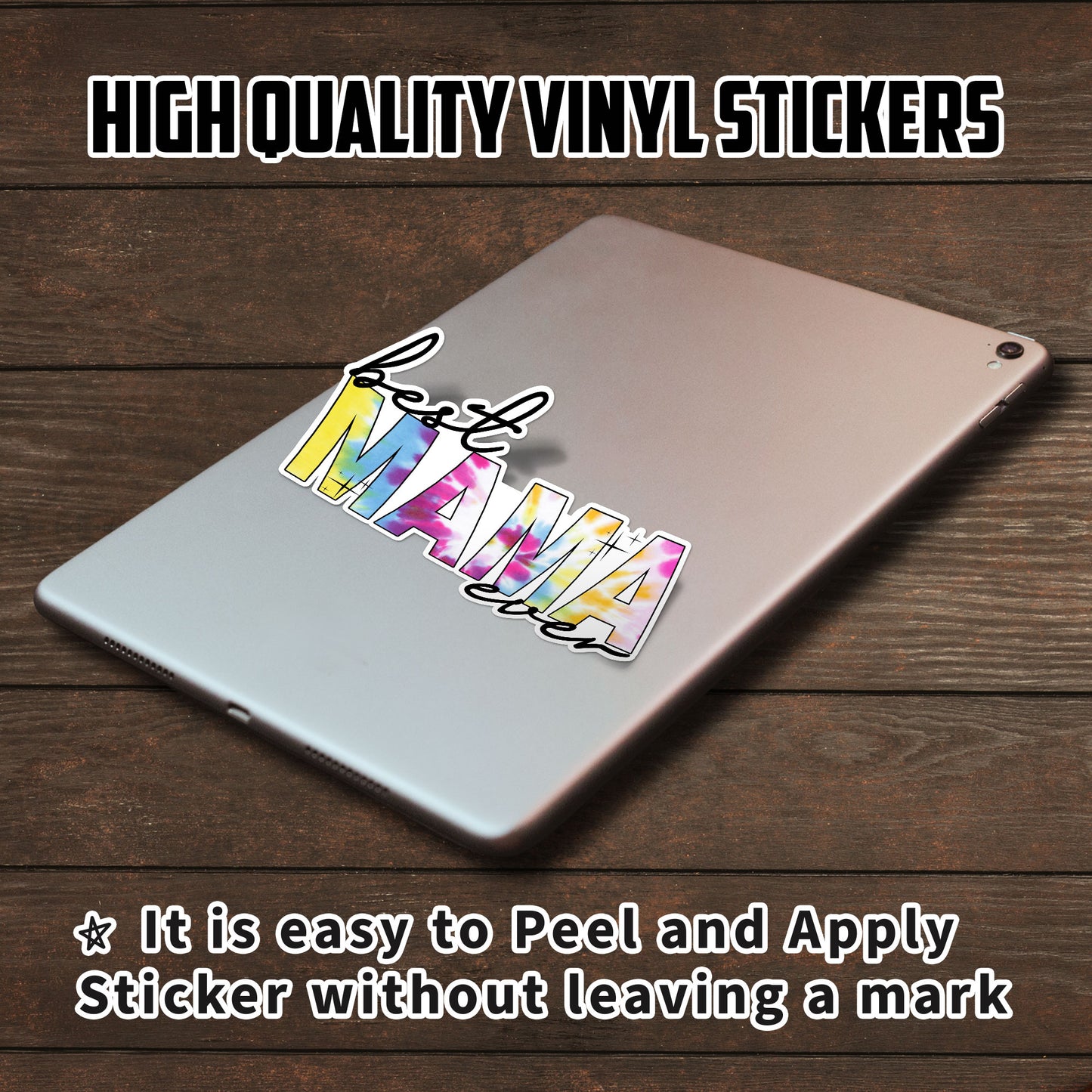 Best Mama Ever Sticker Colorful Momflife Cute Mothers Day Stickers Waterproof Vinyl Decals for Car Truck Laptop Helmet Hardhats Water Bottles Bicycle Luggage, Blue Collar Stickers