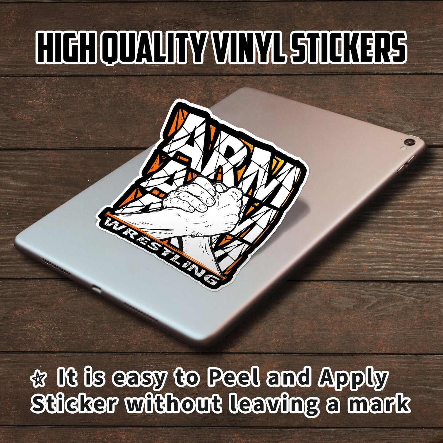 Arm Wrestling Stickers Funny Sport Real Men Hold Hands Sticker Waterproof Vinyl Decals for Car Truck Laptop Helmet Hardhats Water Bottles Bicycle Luggage, Blue Collar Stickers