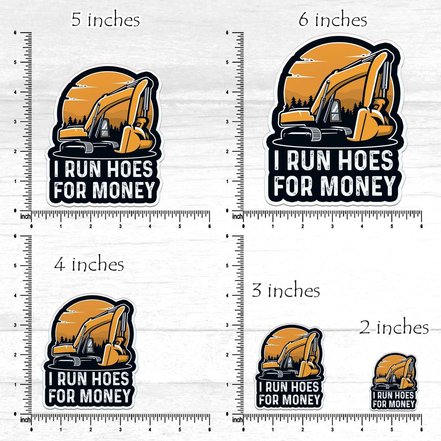 I Run Hoes for Money Sticker: Weatherproof Vinyl Decal