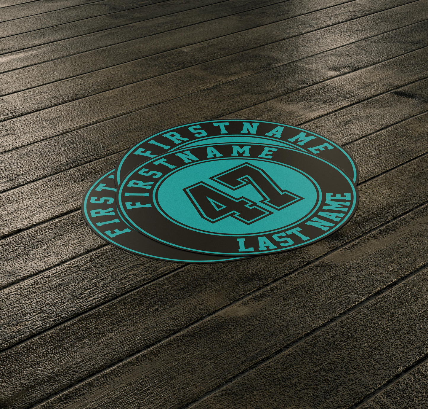 Custom Baseball Bat Knob Sticker: Personalized Name Number Sticker - 1.5" (4-Pack)