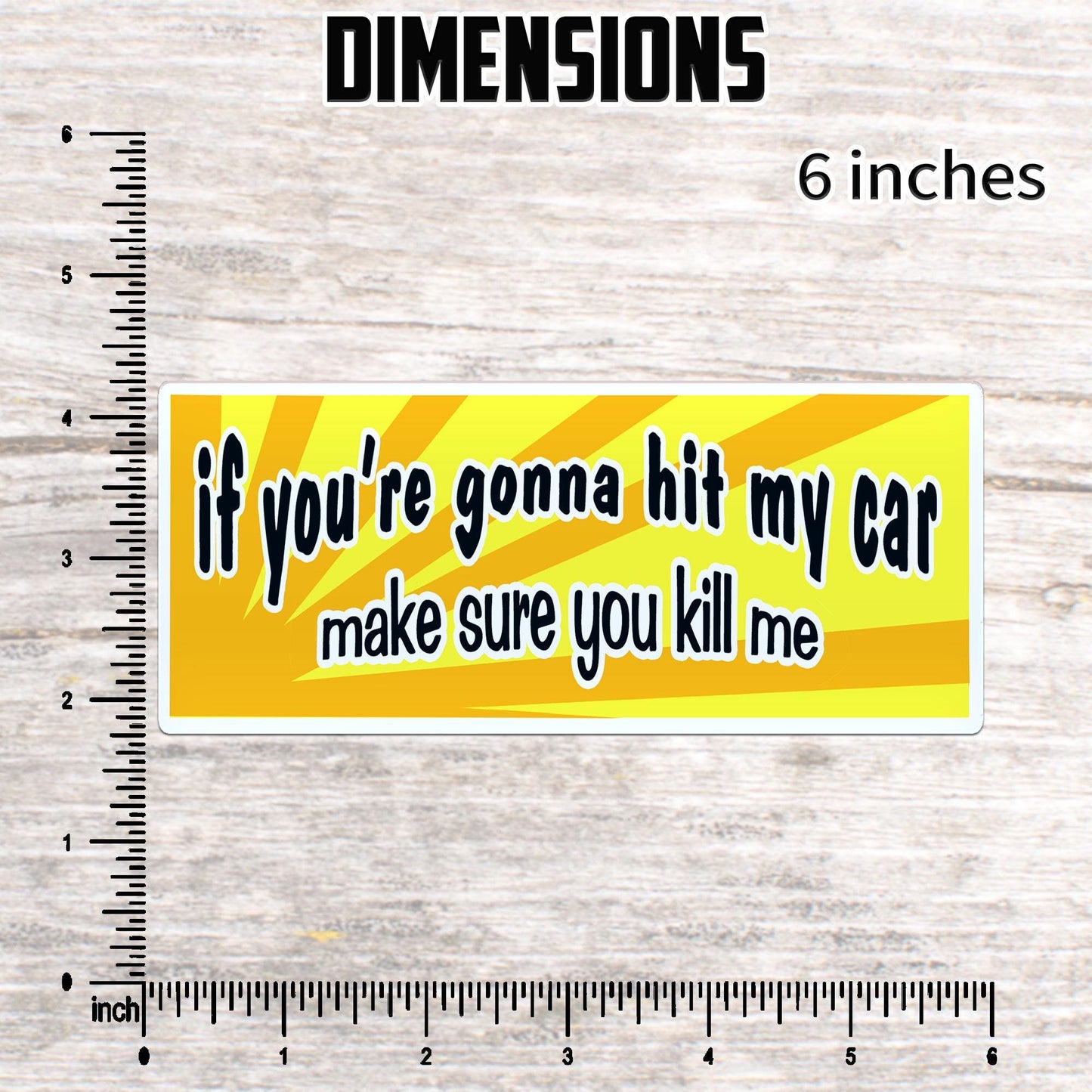 Funny Bumper Sticker: If You’re Gonna Hit My Car