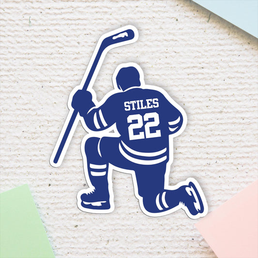 Custom Hockey Player Sticker: Personalized Celebration Decal