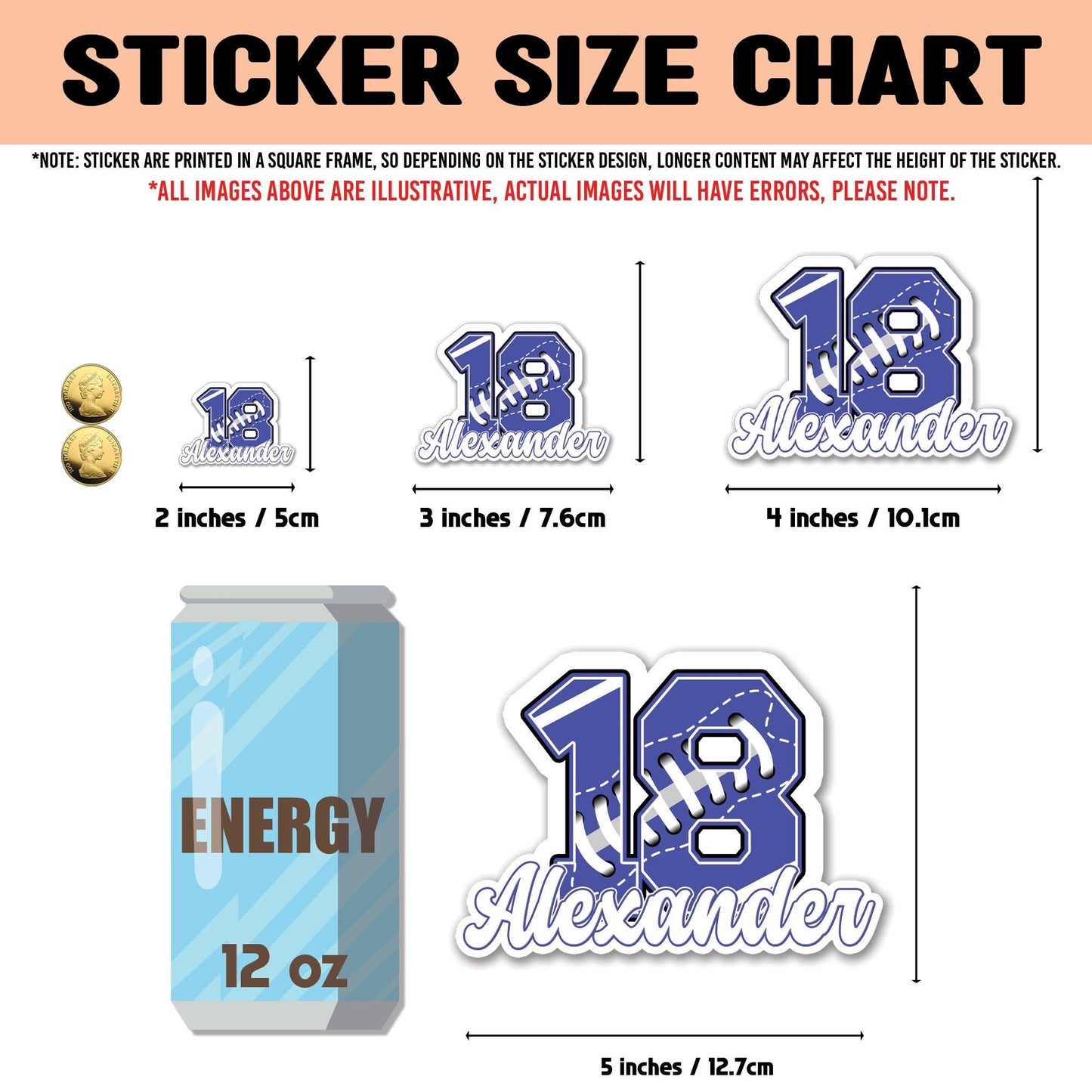 Custom Name Number Sticker, Personalized Waterproof Vinyl Decal For Football Helmet, Water Bottle, Tool Boxes, Custom Helmet Stickers