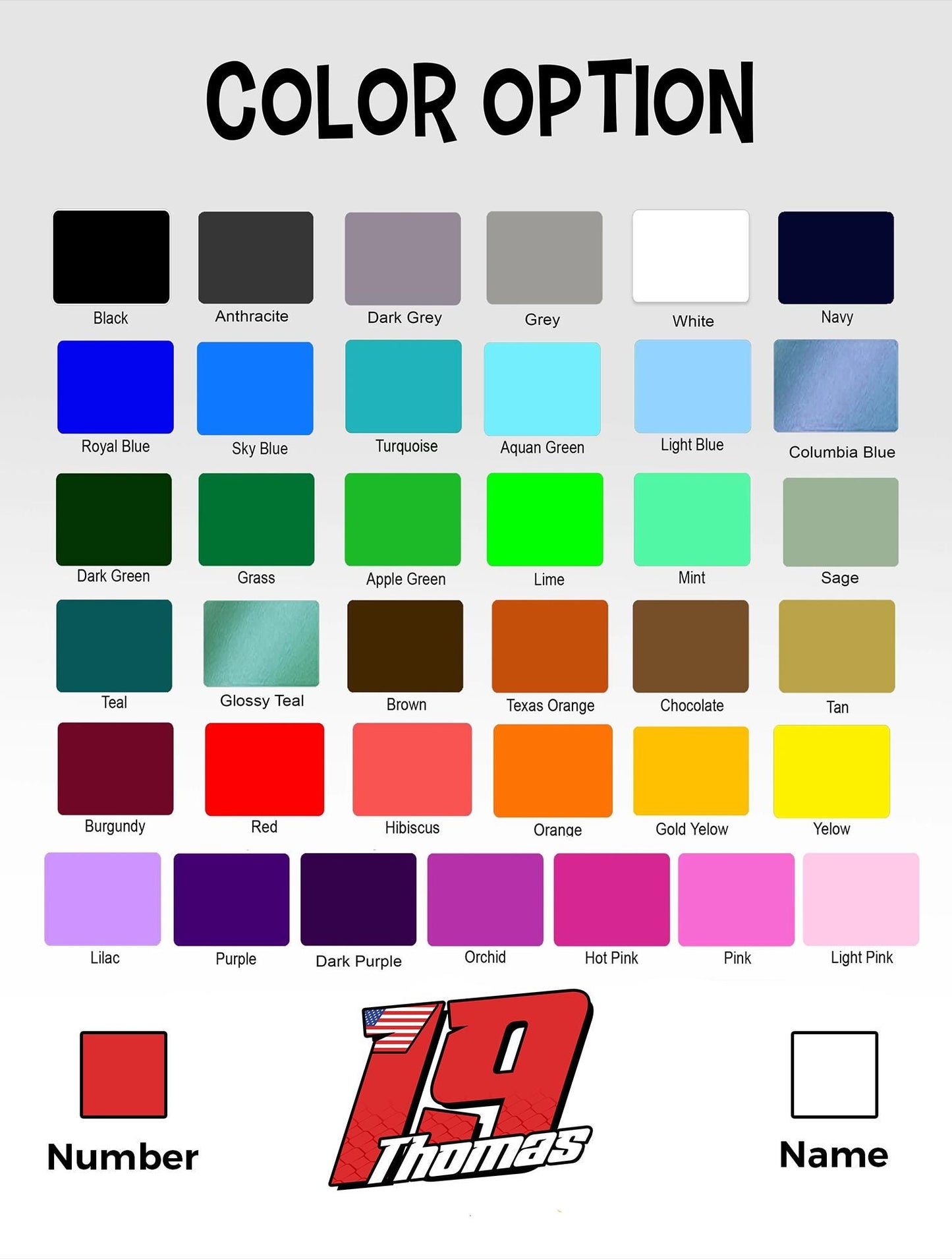 Custom Racing Name Number Sticker: Die-Cut Vinyl Decal with National Flag