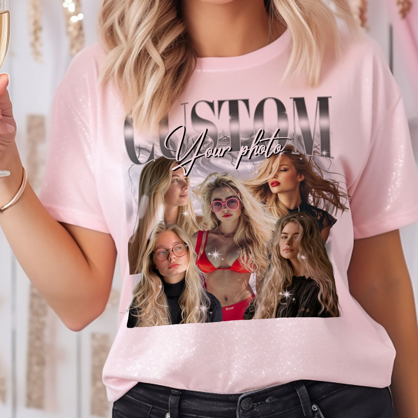 Personalized 90s Rap Tee PNG: Custom Bootleg Shirt Design (Digital File)