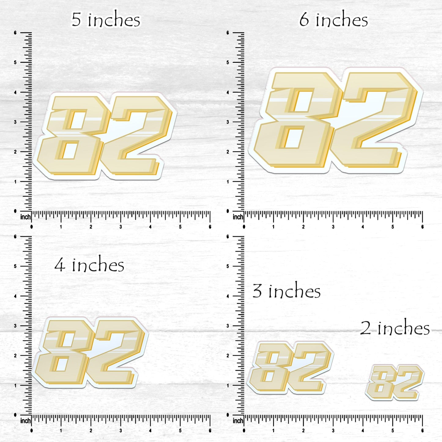 Custom Race Number Stickers: Waterproof Vinyl Decal for Cars, Bikes