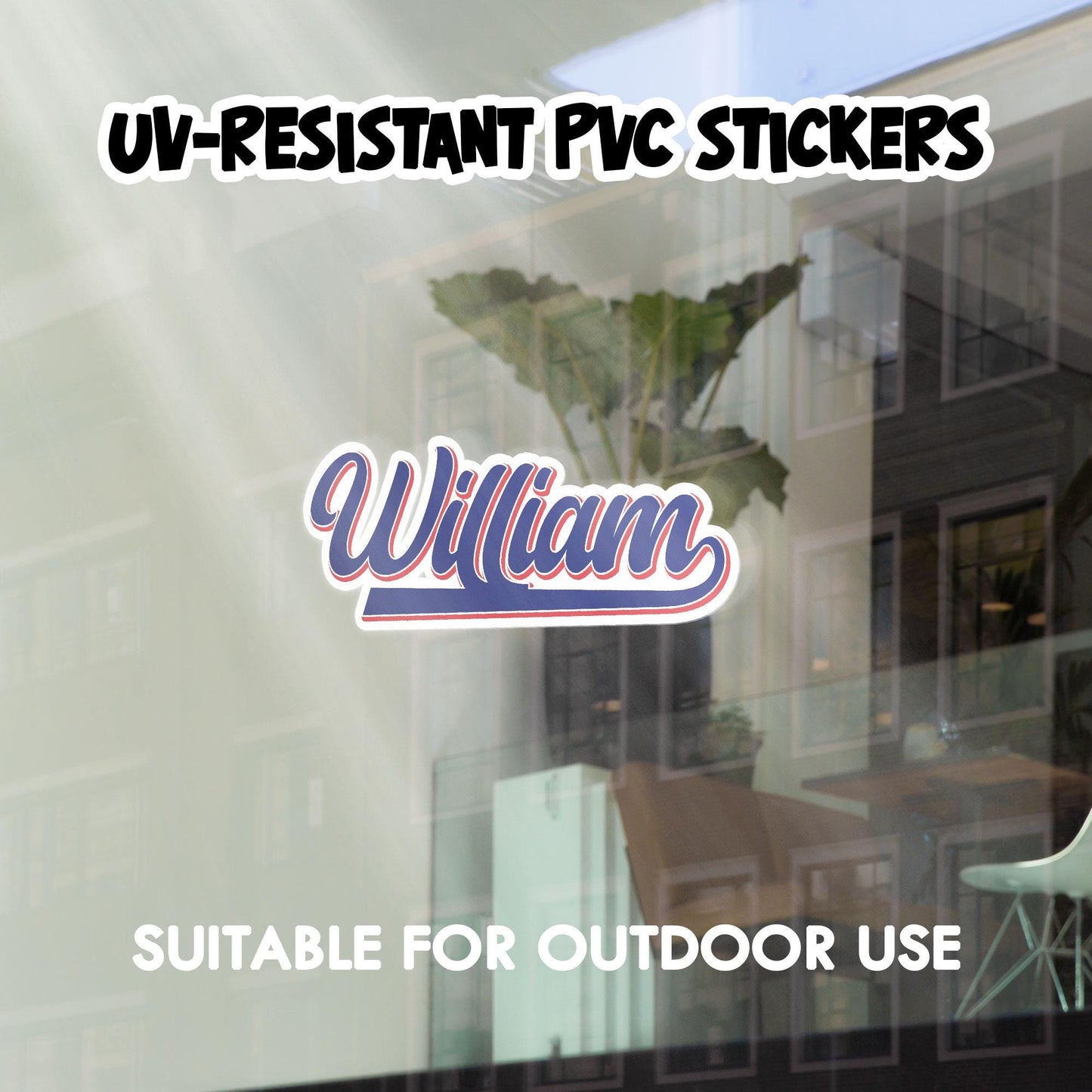 Personalized Baseball Name Sticker: Custom Vinyl Decal Stickers for Laptop, Water Bottle