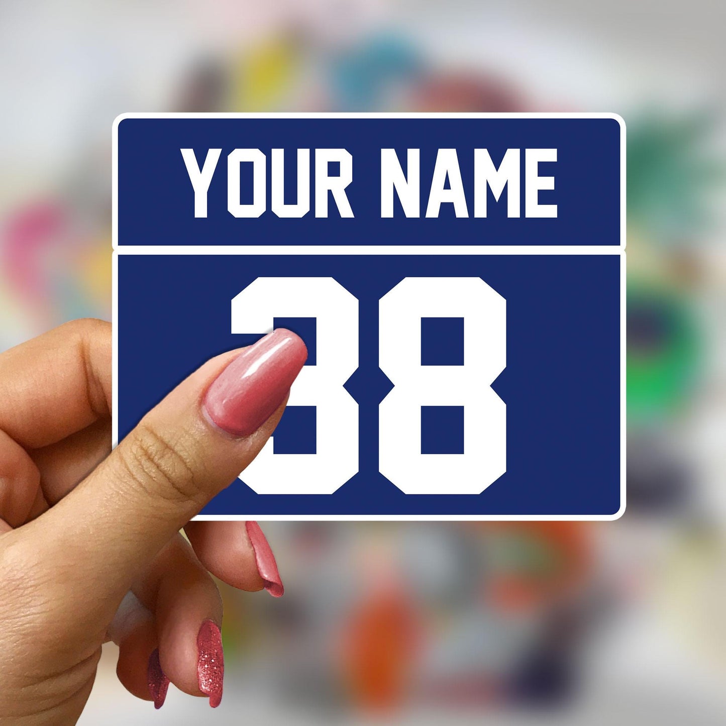 Custom Name Stickers for Team, Personalized Name and Number Vinyl Decals for Water Bottles, Laptops, Helmet, Baseball, Softball, Coach Gifts