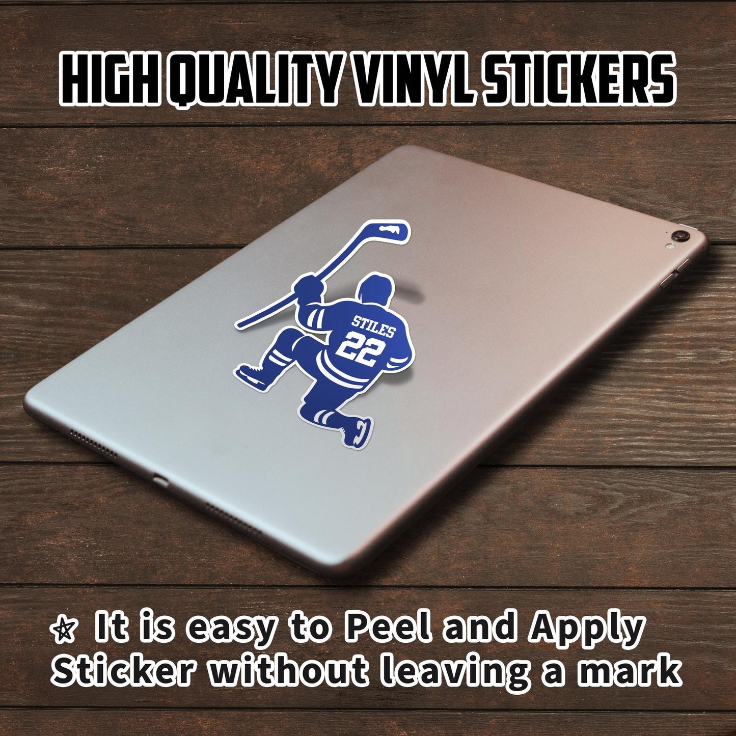 Custom Hockey Player Sticker: Personalized Celebration Decal