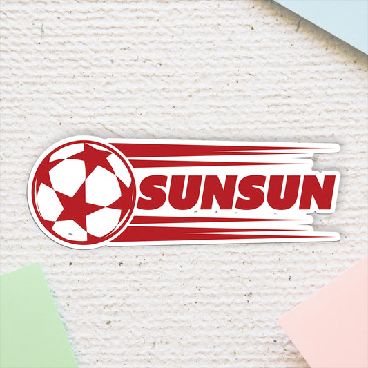 Personalized Soccer Ball Name Sticker: Waterproof Vinyl Decal
