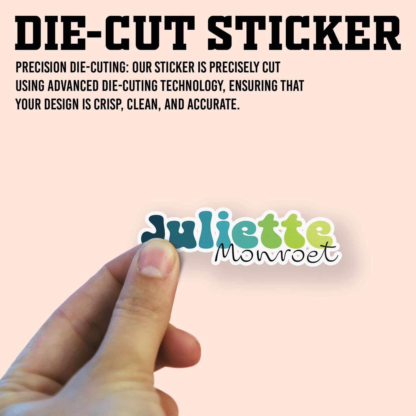 Custom Full Name Sticker, Personalized Waterproof Vinyl Sticker Name for Water Bottles, Laptops, Pack-bags and more for girls, ladies