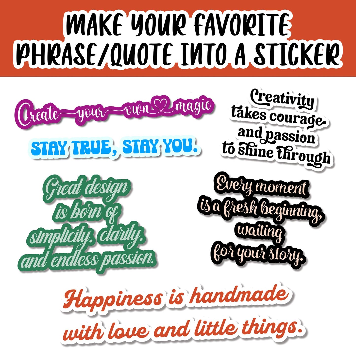 Custom Text Sticker, Personalized Text Die-Cut Sticker: Waterproof Vinyl Decal for Water Bottle, Laptop, Cup, Tool Box, Ideal Gift Sticker