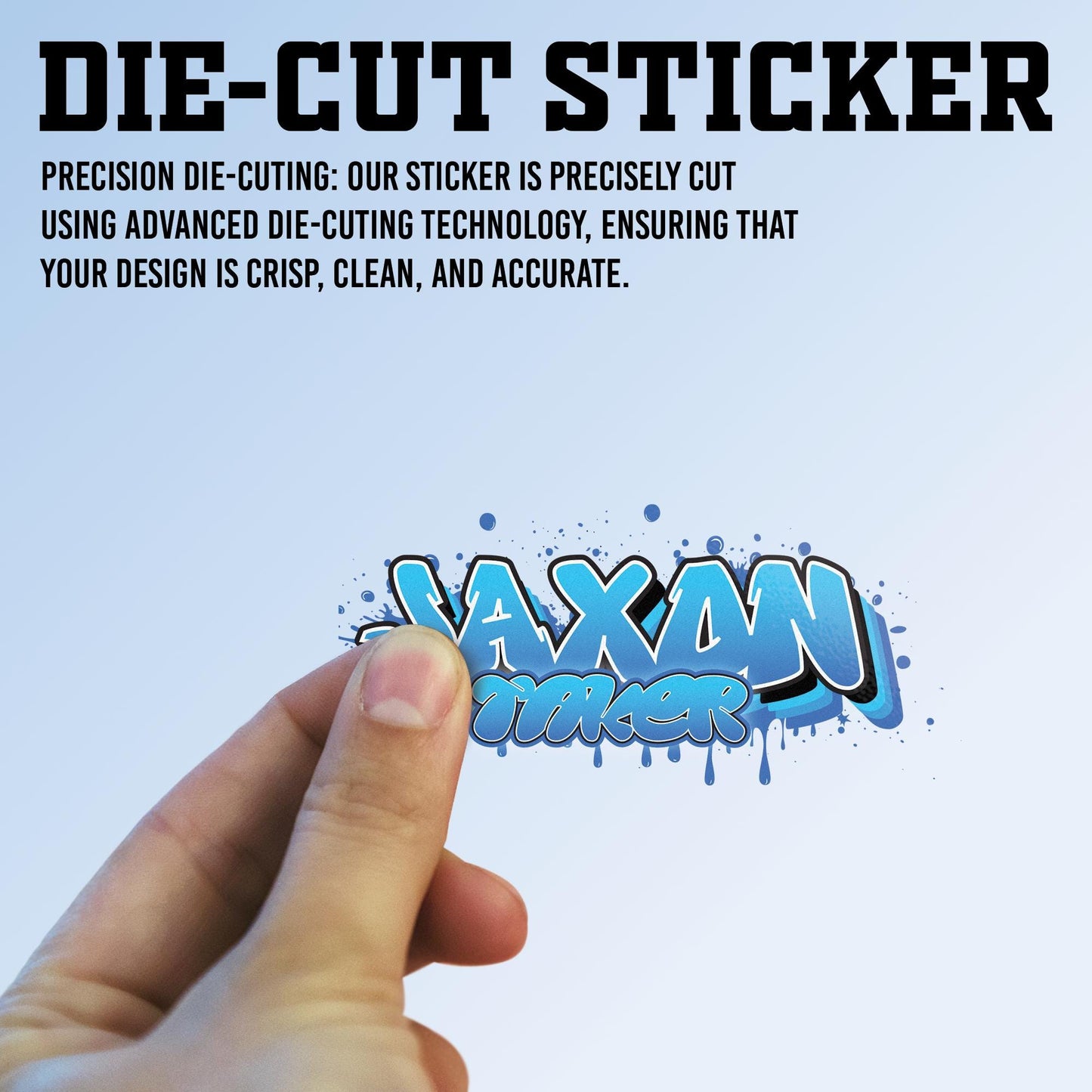 Custom Name Sticker Waterproof: Personalized Graffiti Style Vinyl Decals, Die-Cut Name Labels for Water Bottles, Laptops, Lunchbox