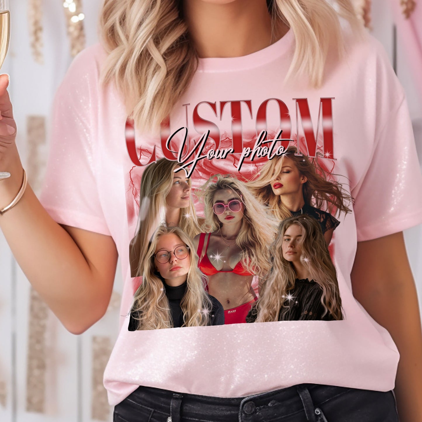 Personalized 90s Rap Tee PNG: Custom Bootleg Shirt Design (Digital File)