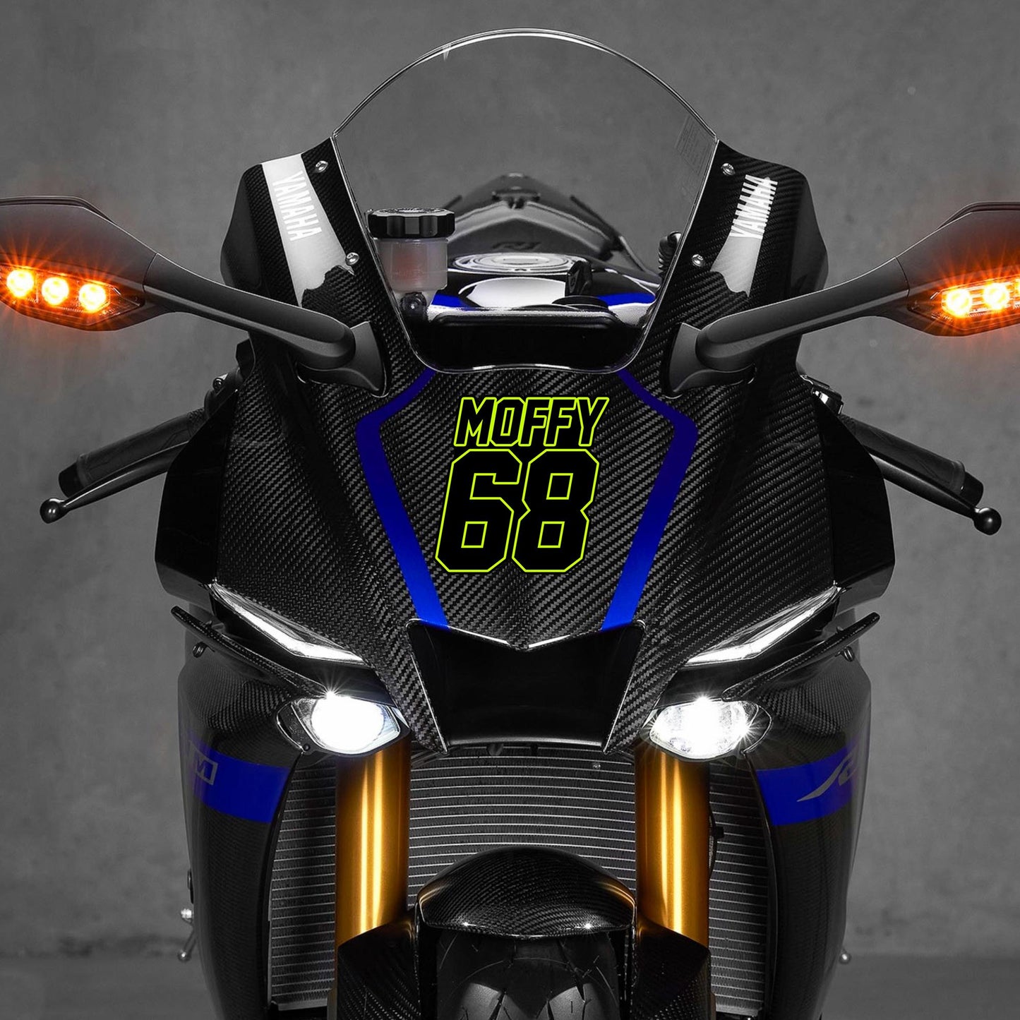 Personalized Custom Motorcycle Racing Number Stickers Decals Commando For YZF R6 R1