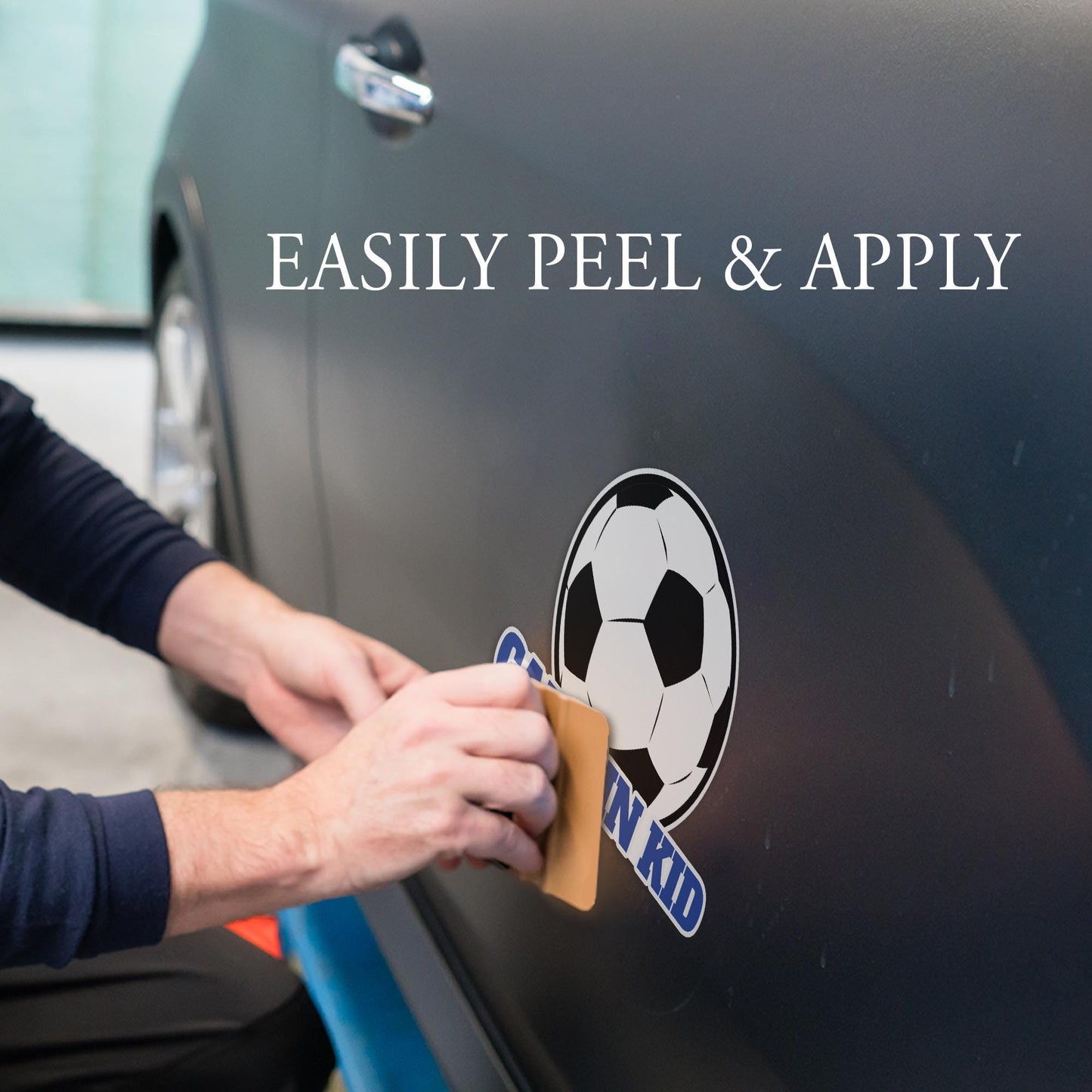 Personalized Soccer Ball Name Sticker: Waterproof Vinyl Decal