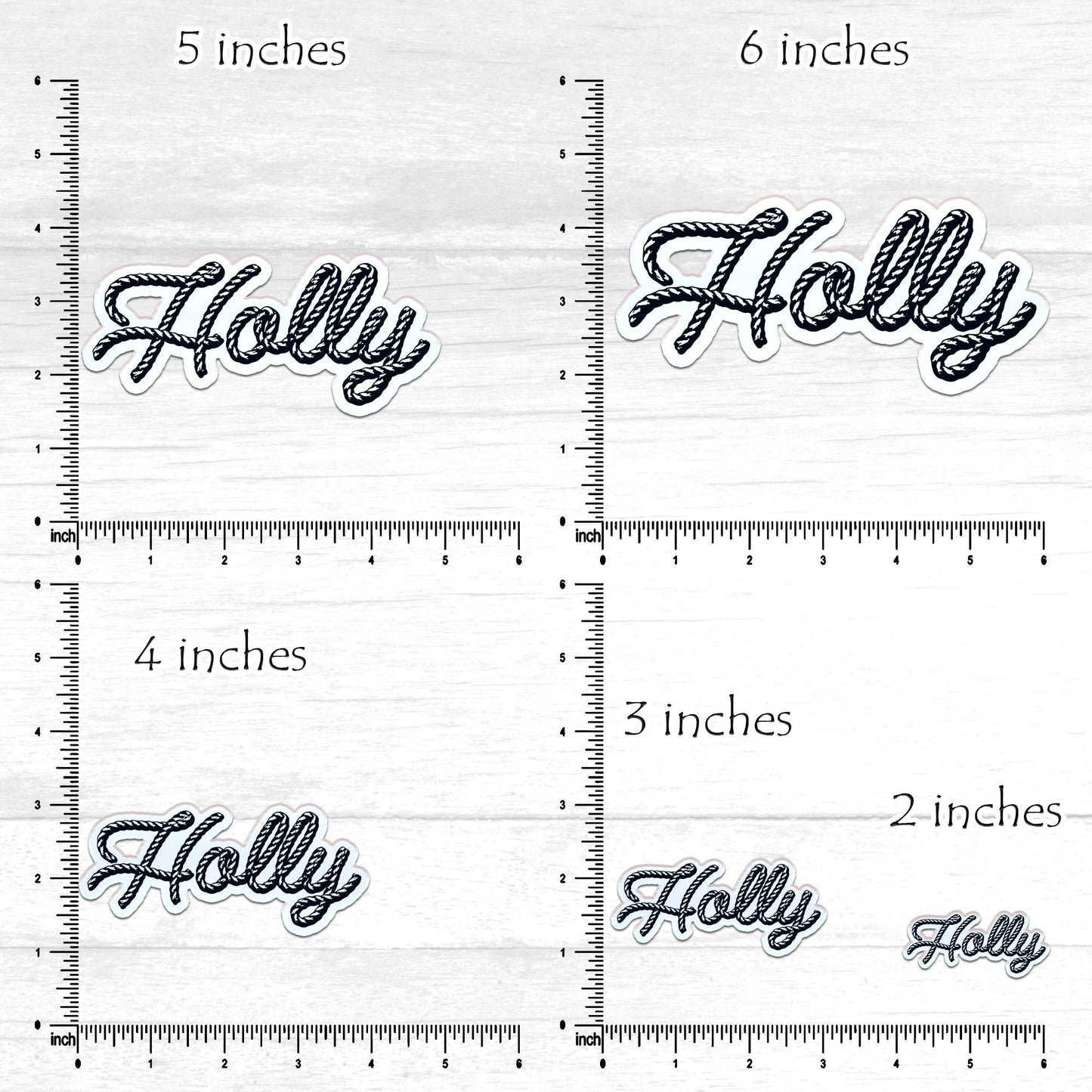 Coastal Cowgirl Custom Name Sticker: Weatherproof Vinyl Decal