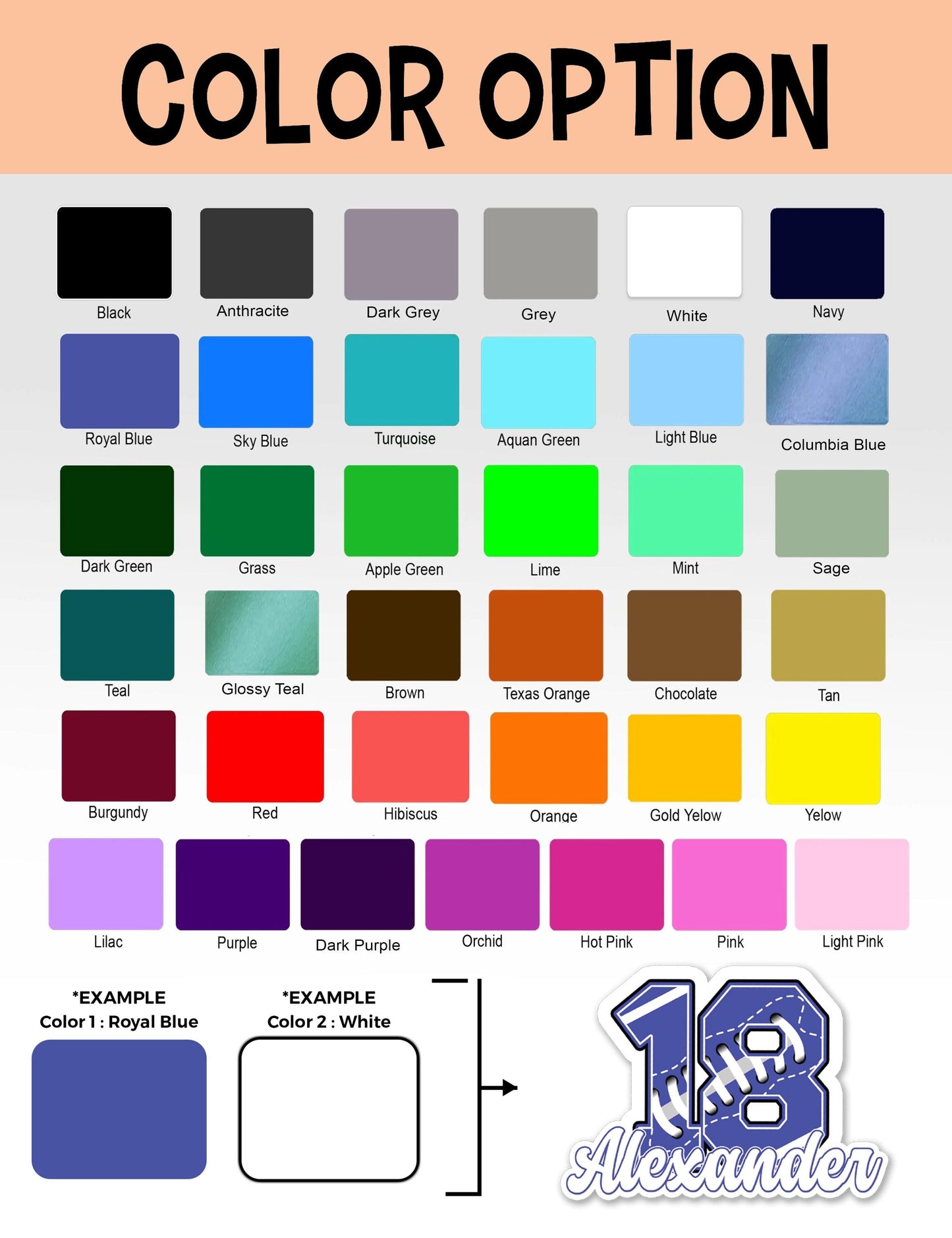 Custom Name Number Sticker, Personalized Waterproof Vinyl Decal For Football Helmet, Water Bottle, Tool Boxes, Custom Helmet Stickers