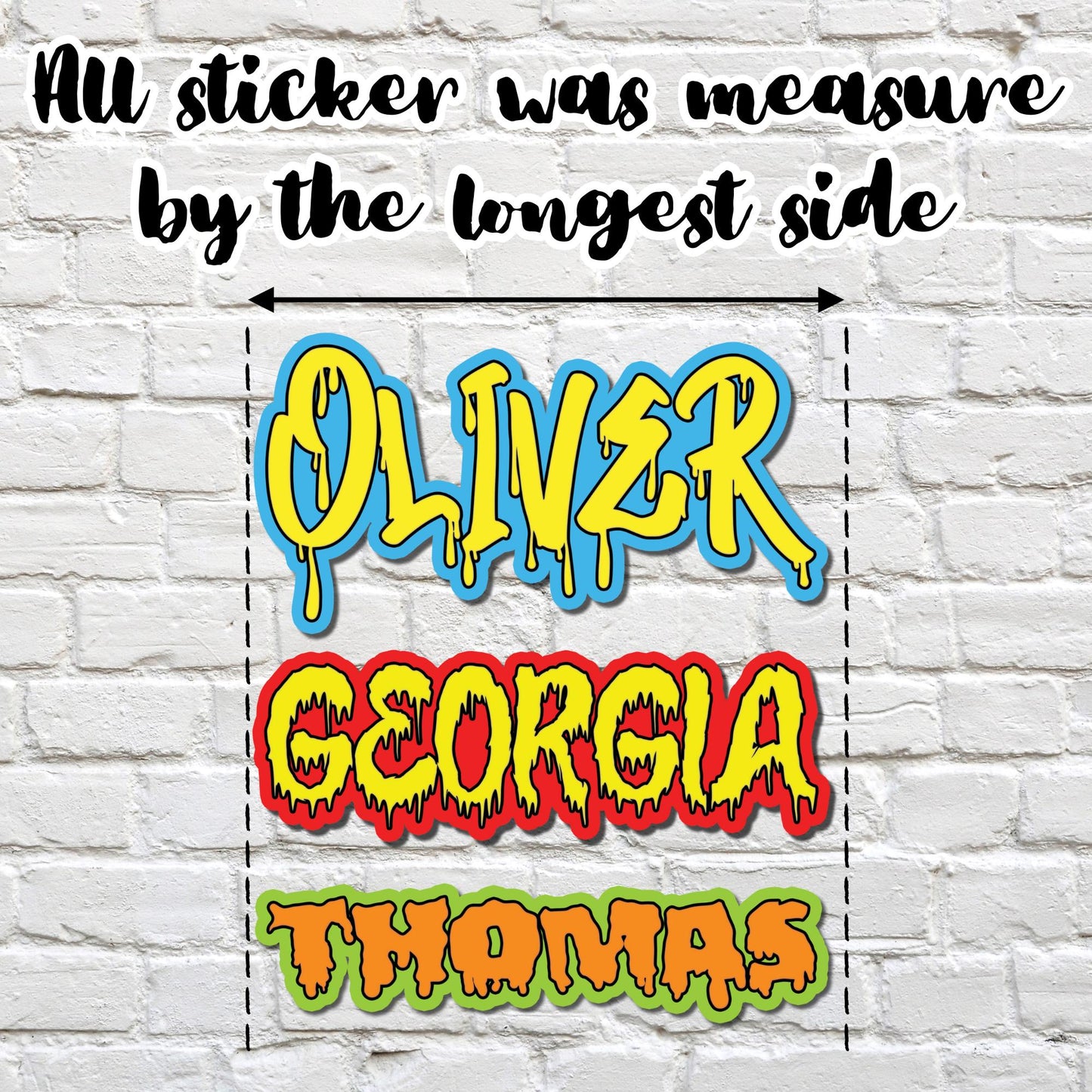 Custom Graffiti Name Sticker: Personalized Die-Cut Vinyl Decal Sticker for Water Bottle, Laptop, Cup, Toolboxes