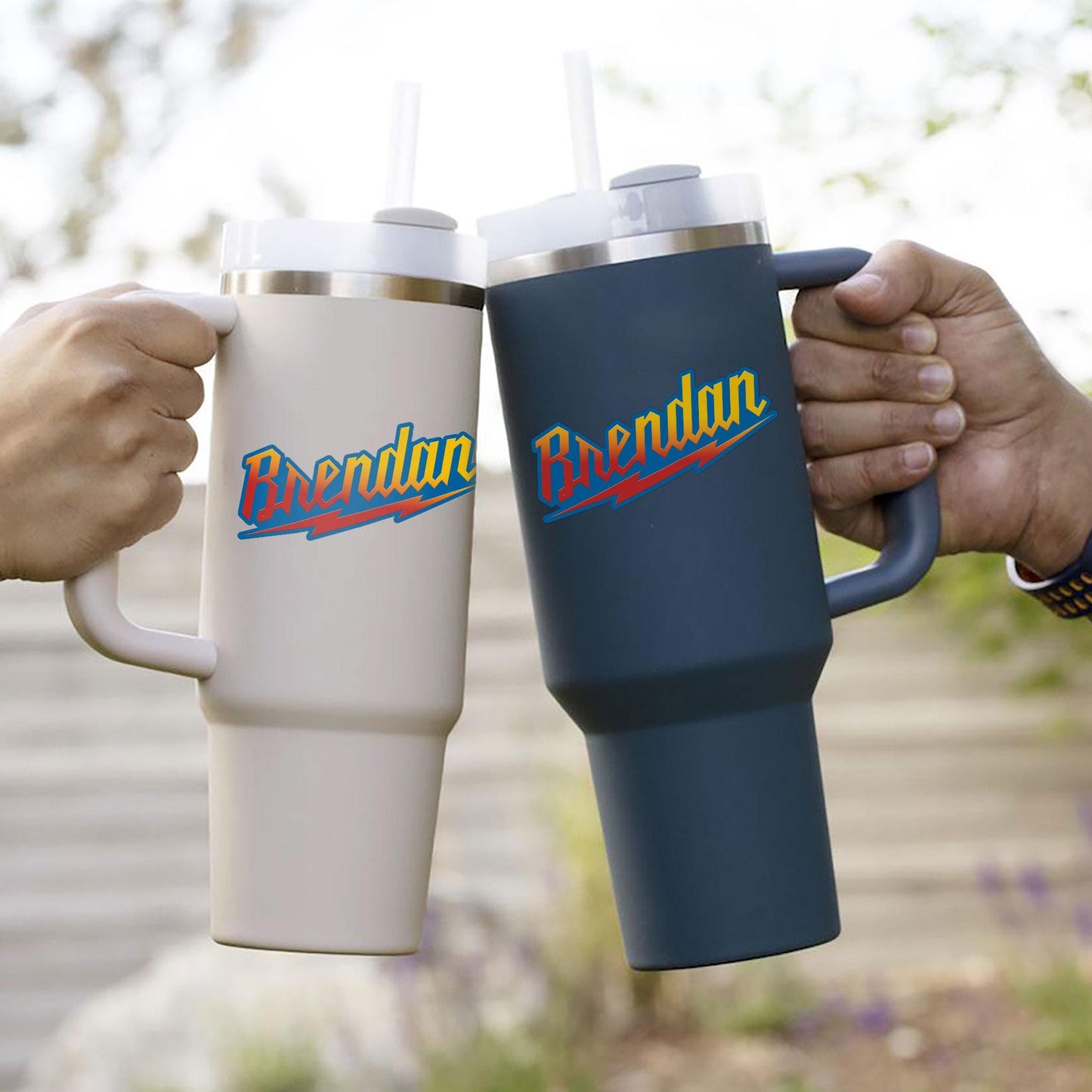 Custom Name Sticker: Thunder Style, Waterproof Decal