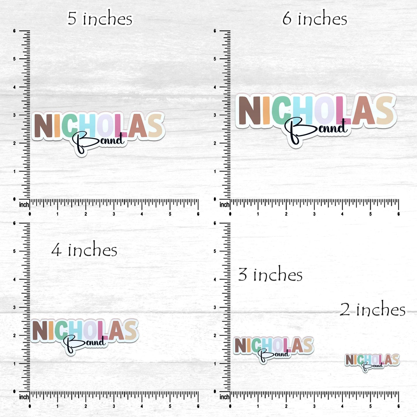 Personalized Name Sticker Decal: Waterproof Vinyl for Laptop, Water Bottle