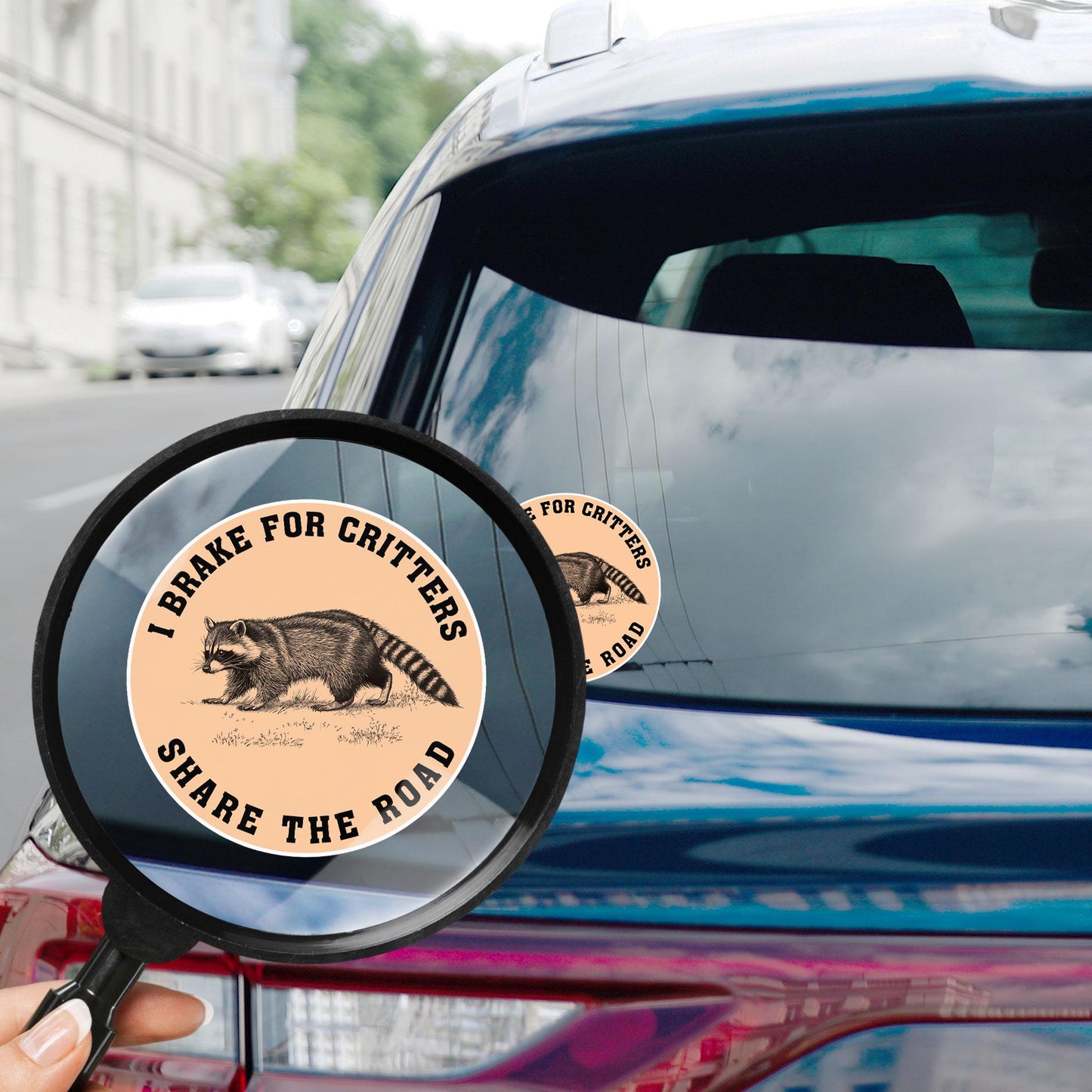 Brake for Critters Sticker (Pack of 2pcs 3 inches) - Waterproof Vinyl Decal