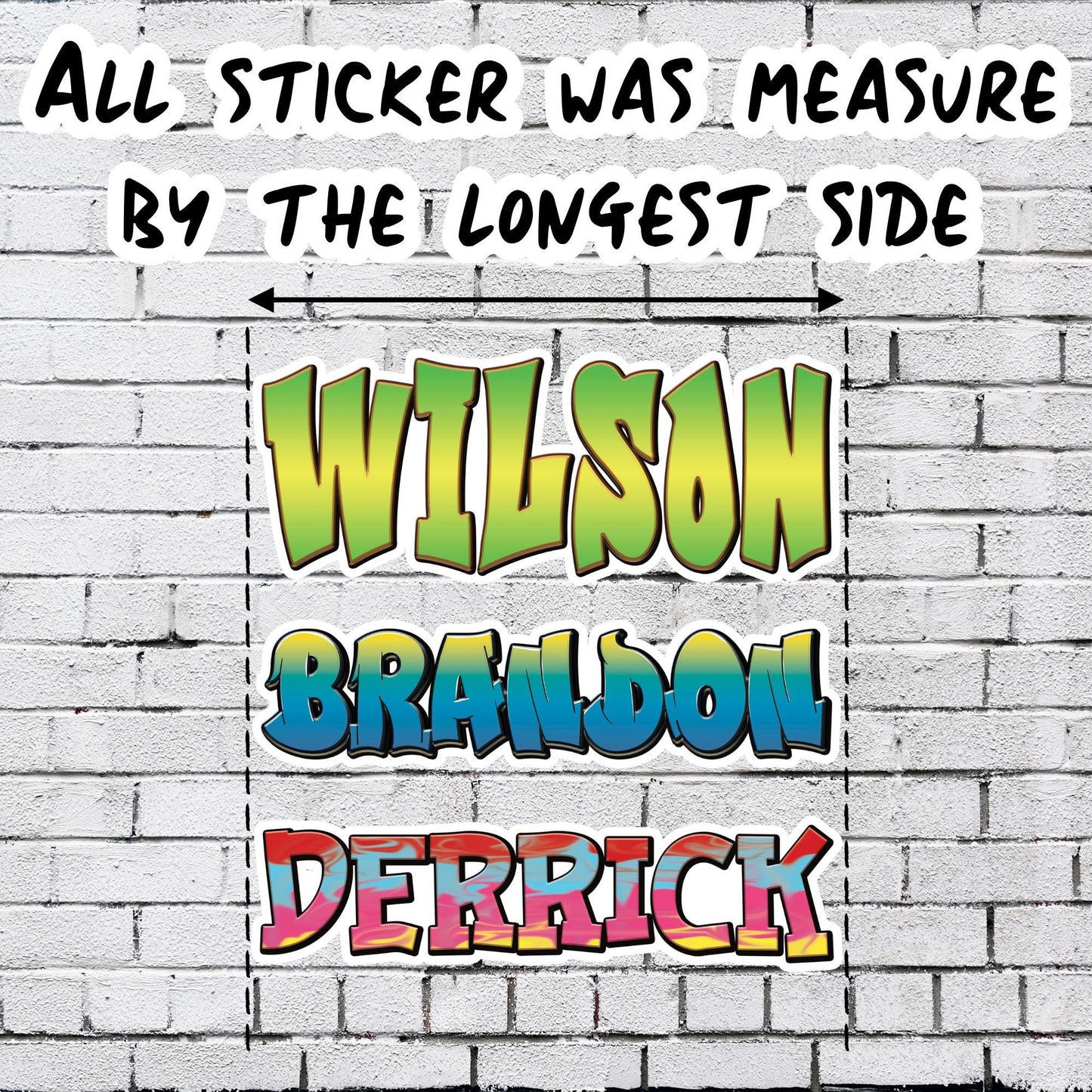 Custom Graffiti Name Sticker: Personalized Water-Resistant Vinyl Decal for Water Bottle, Helmet, Tool Boxes, Ideal Gift Custom Name Sticker