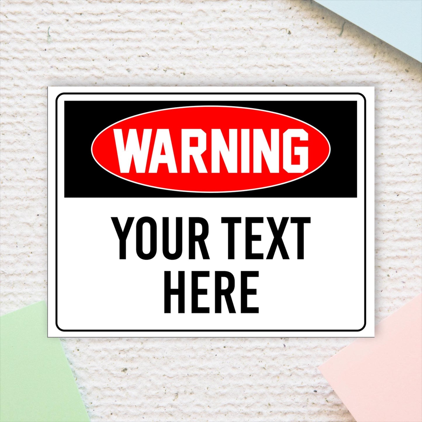 Custom Warning Sticker, Personalized Vinyl Sticker for Warning Sign, Custom Bumper Stickers for Car, Truck, Van and more vehicles