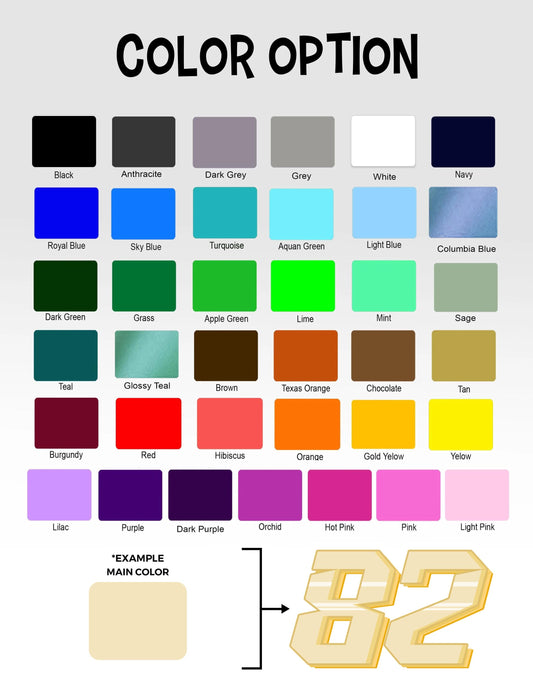 Custom Race Number Stickers: Waterproof Vinyl Decal for Cars, Bikes