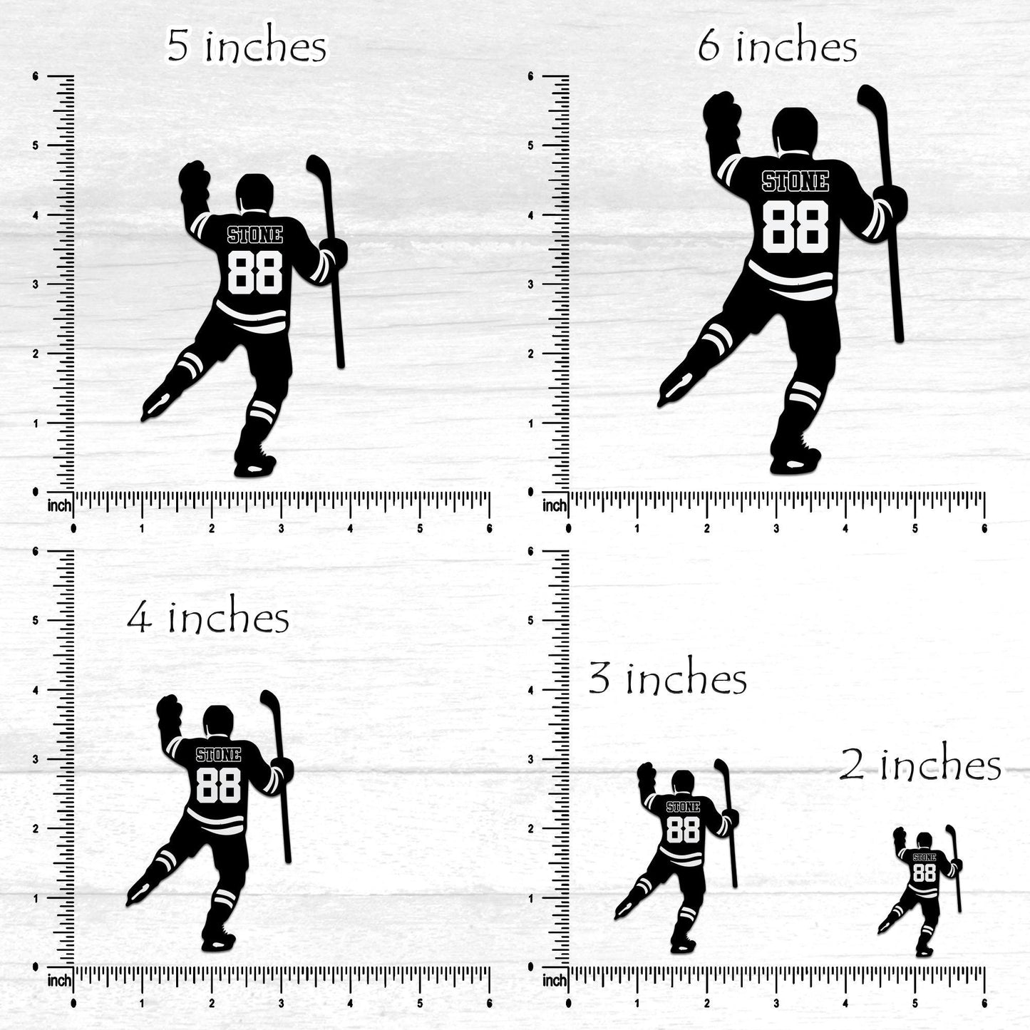 Custom Hockey Player Decal: Personalized Celebration Sticker