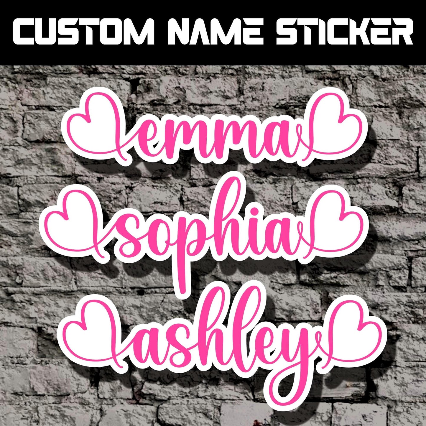 Personalized Name Sticker: Waterproof Vinyl Decal for Water Bottles, Laptops