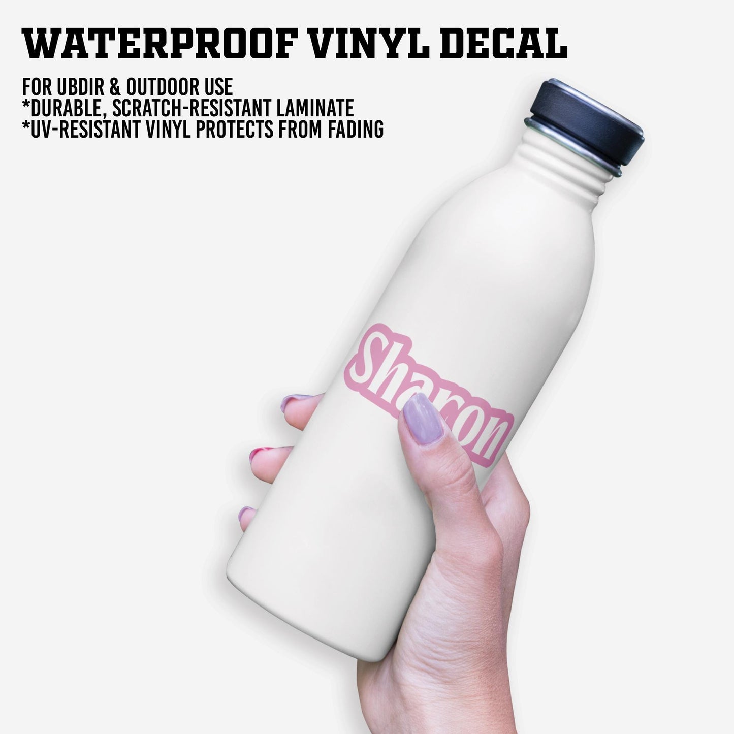 Custom Waterproof Vinyl Name Stickers: Personalized Labels for Water Bottles, Laptops