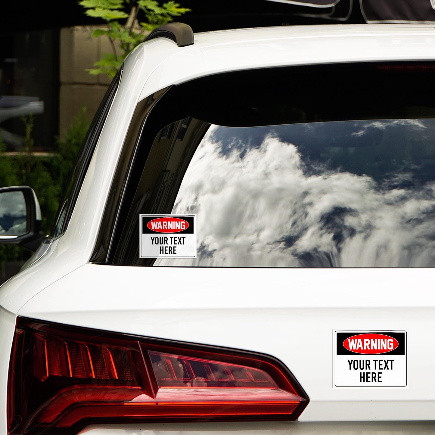 Custom Warning Sticker, Personalized Vinyl Sticker for Warning Sign, Custom Bumper Stickers for Car, Truck, Van and more vehicles
