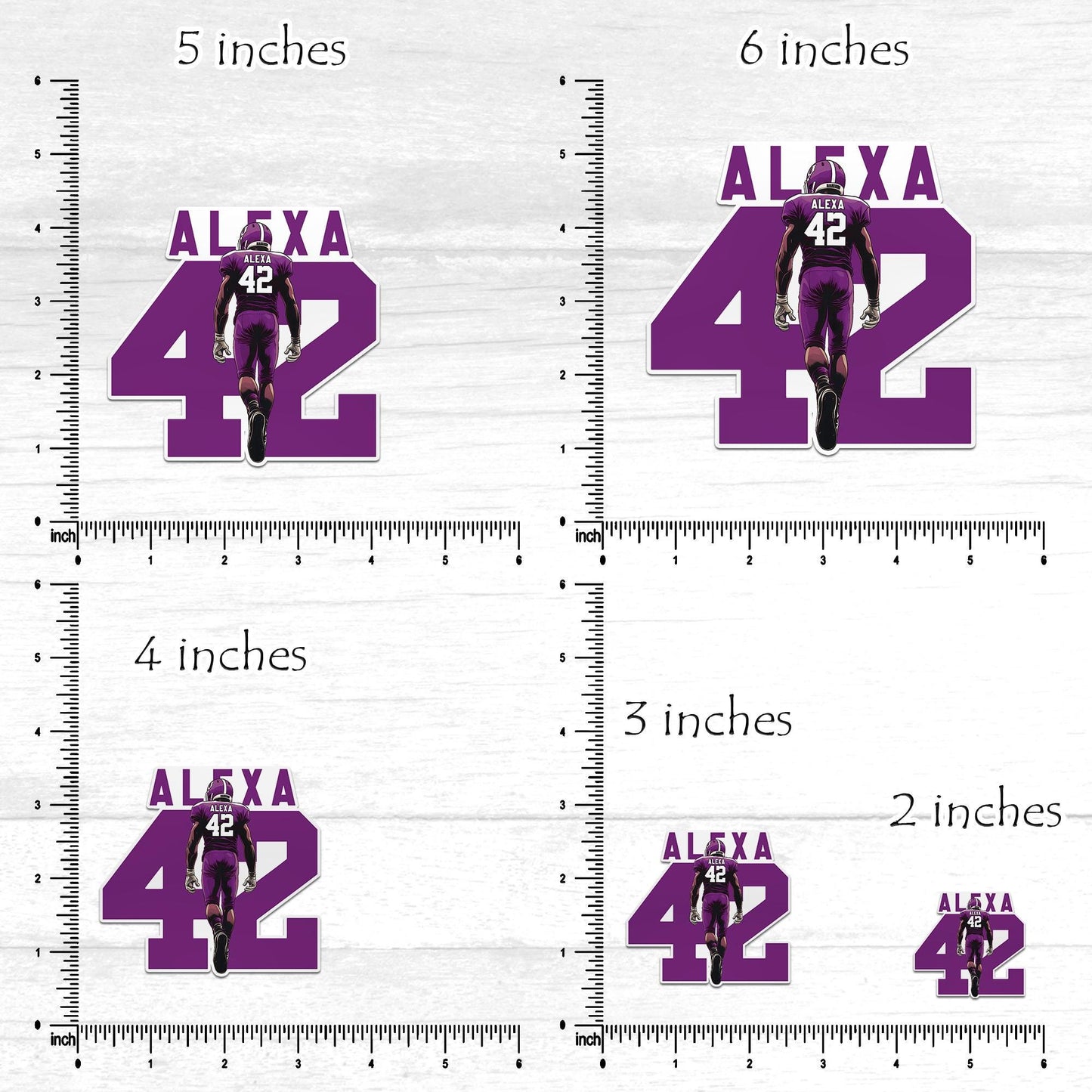 Custom Football Name Sticker: Waterproof Vinyl Decal for Water Bottles